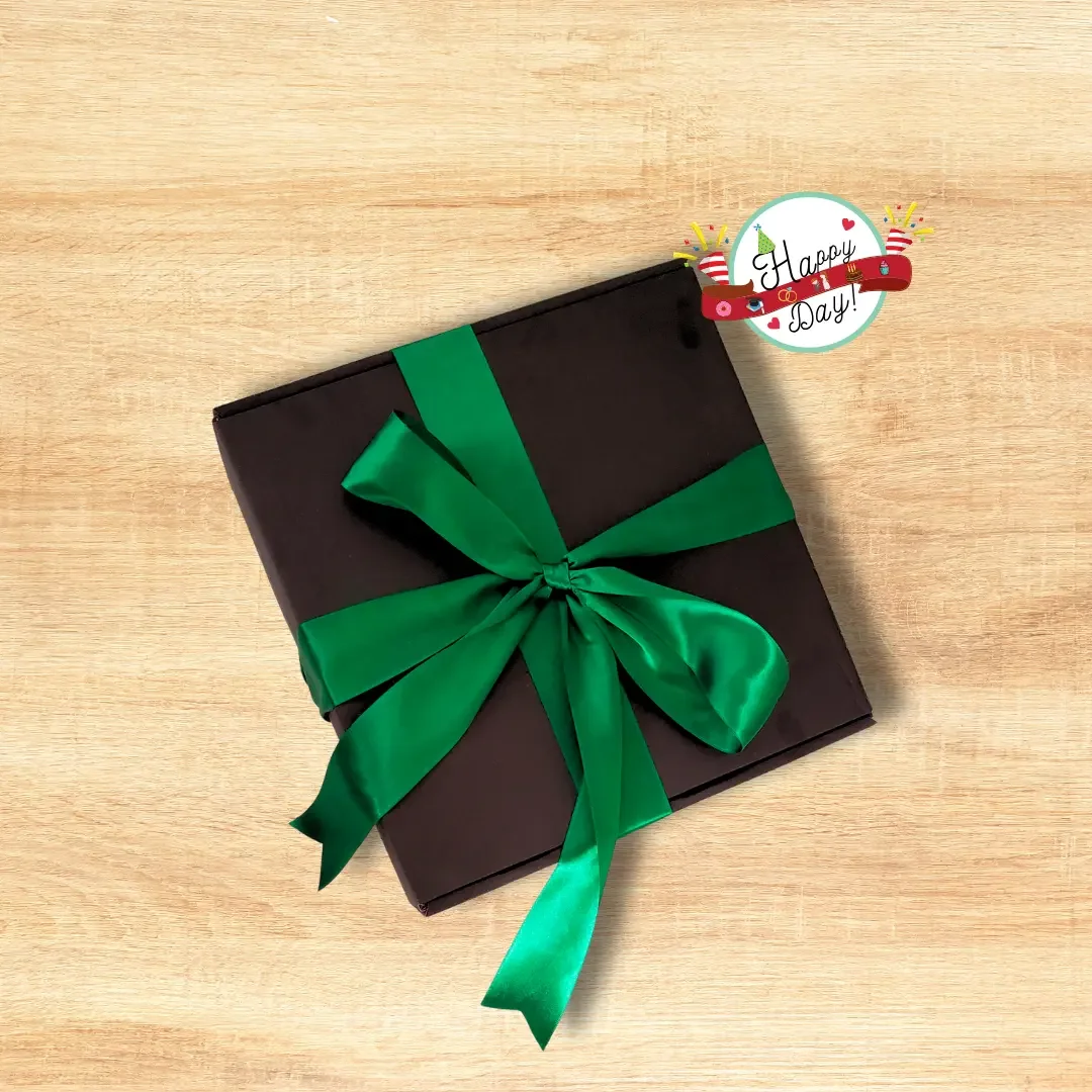 📦 Caja de cartón decorada Box Lunch NEGRO ELEGANTE